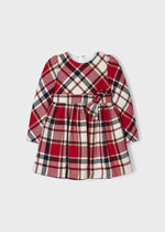 Girls Red & Ivory Check Christmas Dress (mayoral)