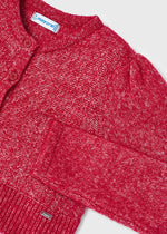 Girls Red Knit Cropped Christmas Cardigan IRELAND