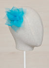 Girls Turquoise Tulle Flower Hair Clip (15cm) (Abel & Lula) - CottonKids.ie - Hair accessories - Girl - Hair Accessories -