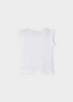 Girls White Cotton Ruffle Sleeve T-Shirt (mayoral) - CottonKids.ie - 2 year - 3 year - 4 year