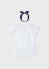 Girls White Cotton T-Shirt & Headband Set (mayoral) - CottonKids.ie - 2 year - 3 year - 4 year