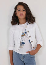 Girls White Denim Jacket (mayoral) - CottonKids.ie - 11-12 year - 13-14 year - 7-8 year