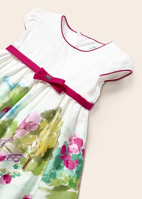 Girls White & Pink Cotton Floral Dress (mayoral) - CottonKids.ie - 12 month - 18 month - 3 year
