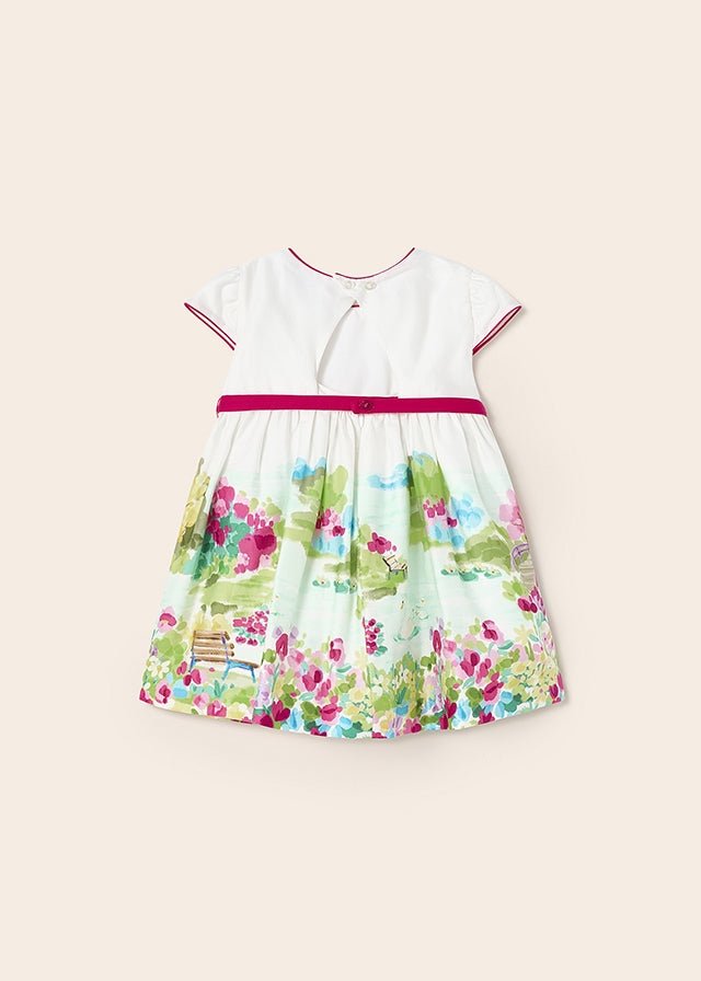 Girls White & Pink Cotton Floral Dress (mayoral) - CottonKids.ie - 12 month - 18 month - 3 year