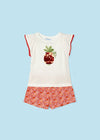 Girls White & Red Cotton Shorts Set (mayoral) - CottonKids.ie - 2 year - 3 year - 4 year