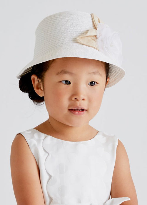 Girls White Straw Hat (mayoral) - CottonKids.ie - Hat - 11-12 year - 5 year - 6 year