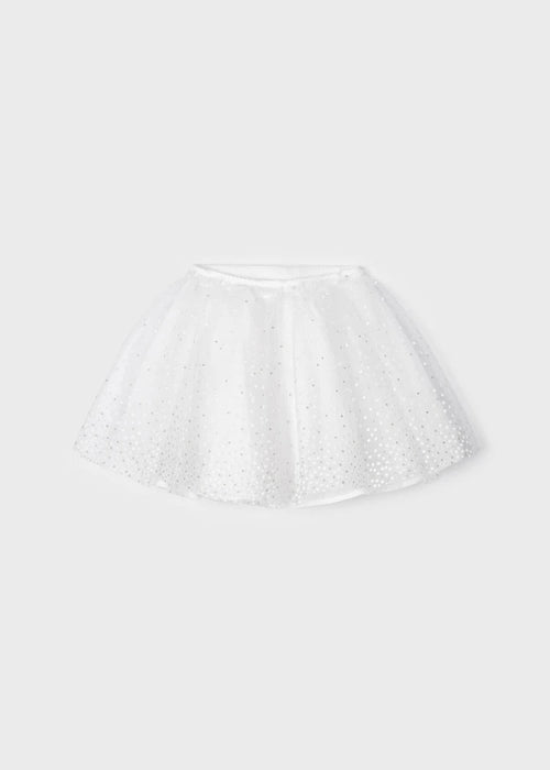 Girls White Tulle Dots Tutu Skirt (mayoral) - CottonKids.ie - Dresses - 2 year - 3 year - 4 year
