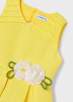 Girls Yellow Jacquard Dress (mayoral) - CottonKids.ie - 3 year - 4 year - 5 year