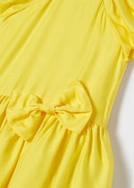 Girls Yellow Satin Dress (mayoral) - CottonKids.ie - dress - 2 year - 3 year - 4 year