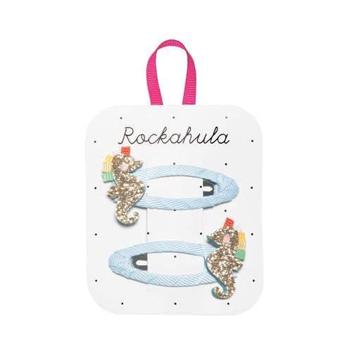 Glitter Rainbow Seahorse Clips (Rockahula) - CottonKids.ie - Girl - Hair Accessories - Rockahula