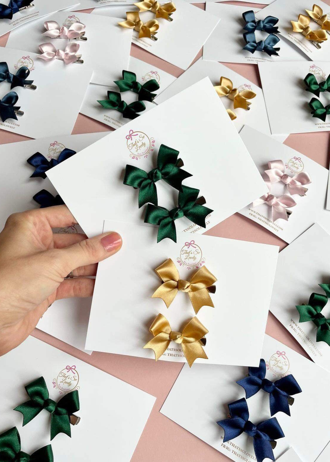 Clips For Ribbon Gold Satin Ribbon Clips - Set of 2 – CottonKids.ie