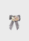 Grey Velour Flower Hair Clip (mayoral) - CottonKids.ie - Girl - Hair Accessories - Mayoral