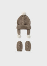 Hat and mittens set for newborn boy (mayoral) - CottonKids.ie - 12 month - 18 month - BOY SALE