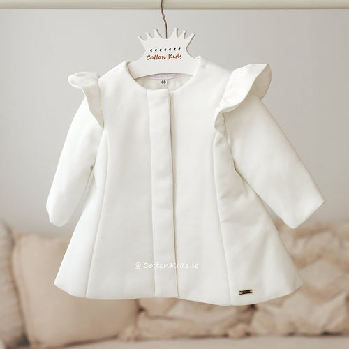 Ivory Baby Girl Angel Christening Coat - CottonKids.ie - coat - 0-1 month - 1-2 month - 12 month