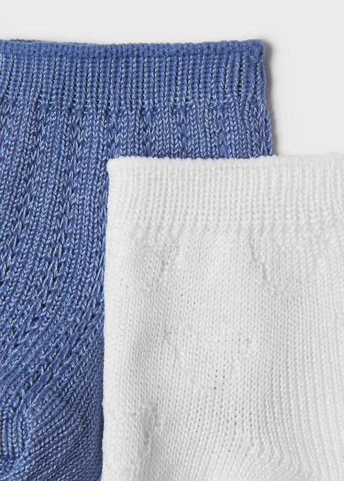 Ivory & Blue Socks Newborn Boy (mayoral) - CottonKids.ie - 12 month - 18 month - 3 month