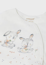 Ivory Bunny Babygrow Set (mayoral) - CottonKids.ie - Baby & Toddler Outfits - 0-1 month - 1-2 month - 3 month