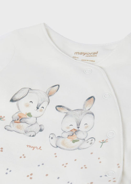Ivory Bunny Babygrow Set (mayoral) - CottonKids.ie - Baby & Toddler Outfits - 0-1 month - 1-2 month - 3 month