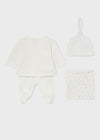 Ivory Bunny Babygrow Set (mayoral) - CottonKids.ie - 0-1 month - 1-2 month - 3 month