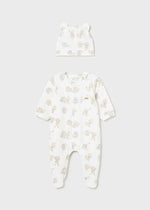 Ivory Bunny Print Cotton Babysuit Set (mayoral) - CottonKids.ie - 1-2 month - 6 month - 9 month