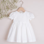 IVORY CHRISTENING DRESS MADE OF DELICATE COTTON FABRIC IRELAND