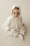 IVORY Christening Hat Bonnet With Beads Baby Girl - CottonKids.ie - 0-1 month - 1-2 month - 12 month