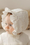 IVORY Christening Hat Bonnet With Beads Baby Girl - CottonKids.ie - 0-1 month - 1-2 month - 12 month