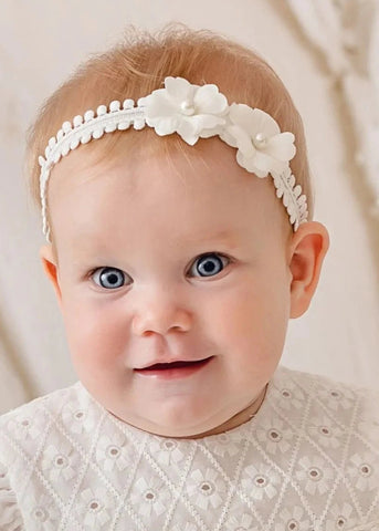 For Baby Girl Christening Headbands One Small Child Baptism Hair