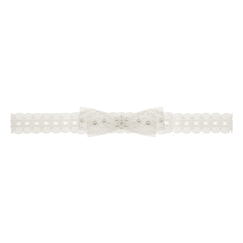 IVORY Christening Headband With Beads (ALICE) - CottonKids.ie - Headband - Girl - Hair Accessories -
