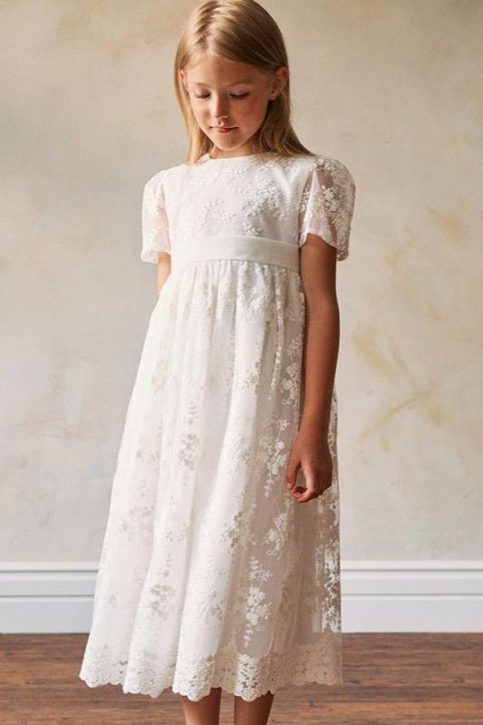 IVORY COMMUNION LACE DRESS ( K12 ) - CottonKids.ie - Dresses - 11-12 year - 7-8 year - 9-10 year