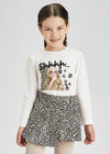 IVORY COTTON 'SHHHH' TOP (mayoral) - CottonKids.ie - Top - 2 year - 3 year - 4 year