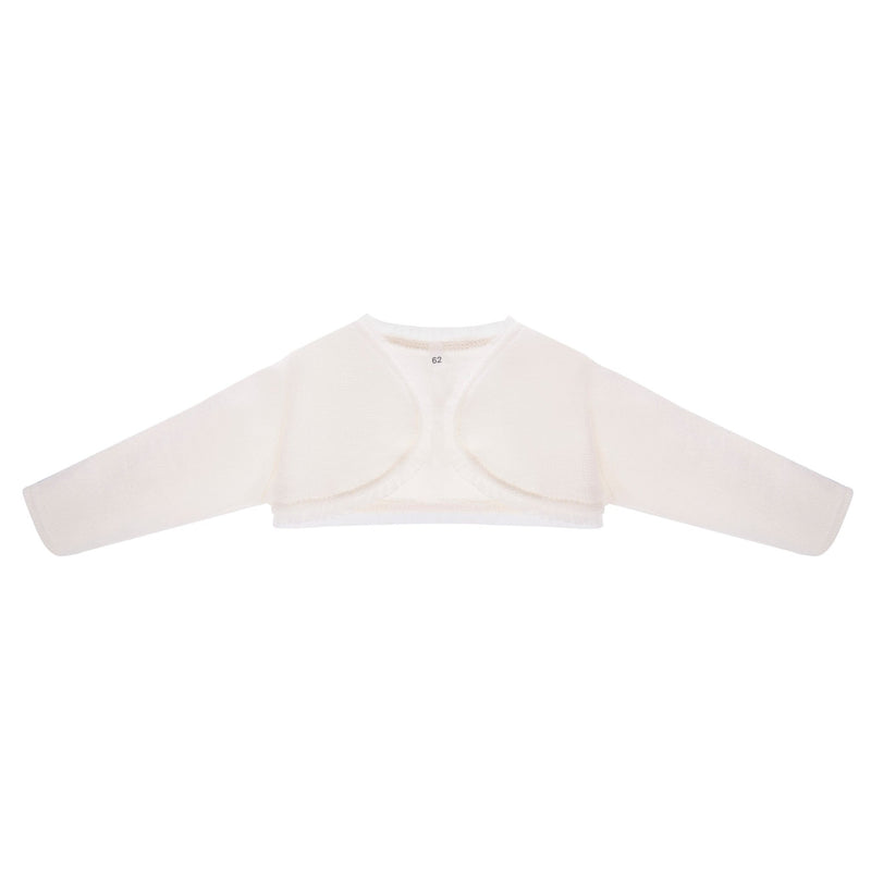 IVORY KNITTED BOLERO WITH FRILL - CottonKids.ie - Bolero - 12 month - 18 month - 2 year