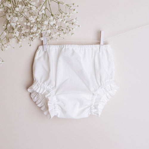 IVORY LIGHT CREAM COTTON BLOOMERS - CottonKids.ie - Shorts - 0-1 month - 1-2 month - 12 month