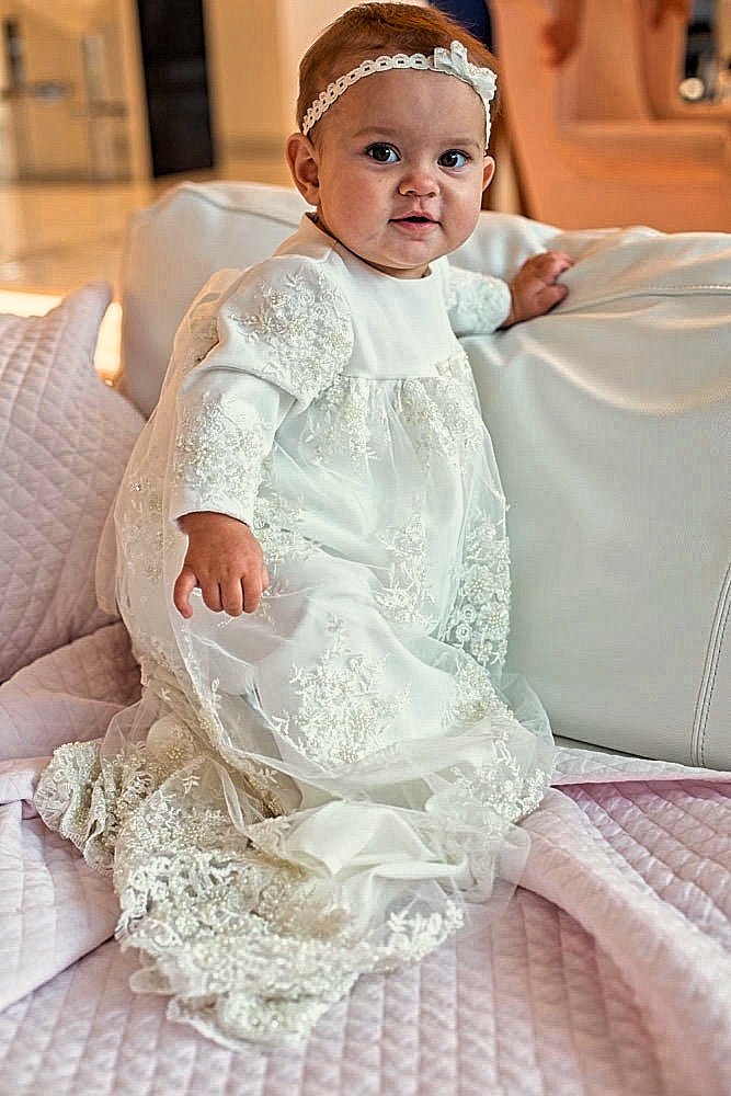 Custom Christening Baby Infant Baptism Gown Bonnet Hat Cotton Sat | aftcra