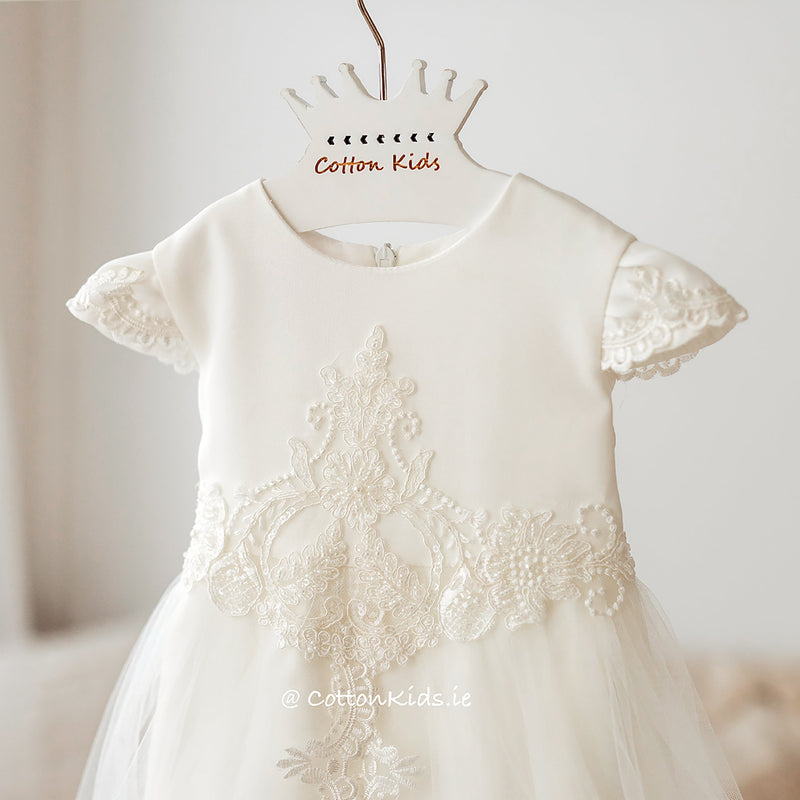 short christening dresses Victoria Christening Gown & Bonnet