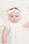 Natural Silk Baby Girl Ceremonial Lace Trim Robe Gown Ireland