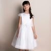 IVORY Occasion Dress With Organdine Bow (Ariel) - CottonKids.ie - Dress - 0-1 month - 1-2 month - 12 month
