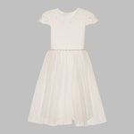 IVORY Short Sleeve Christening Occasion Dress (DIAMOND) - CottonKids.ie - Dress - 0-1 month - 1-2 month - 12 month