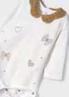 Ivory Velour Babygrow (mayoral) - CottonKids.ie - 0-1 month - 1-2 month - 3 month