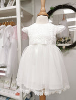 Lace Tulle Dress With Cup Sleeve Christening Occasion Wedding Ireland