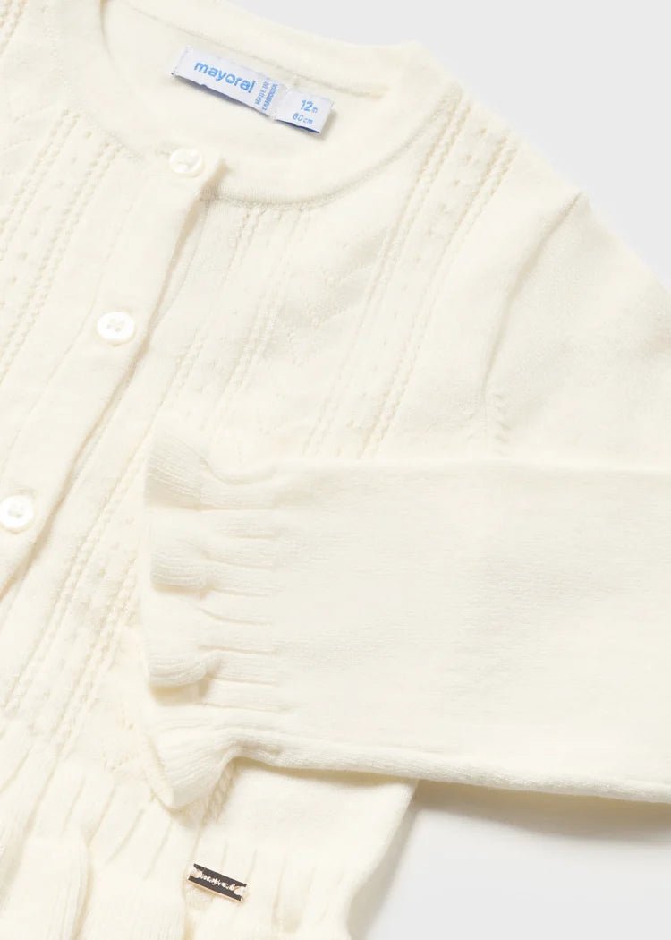 IVORY Baby Girl Christening Bolero Cardigan - Main Image