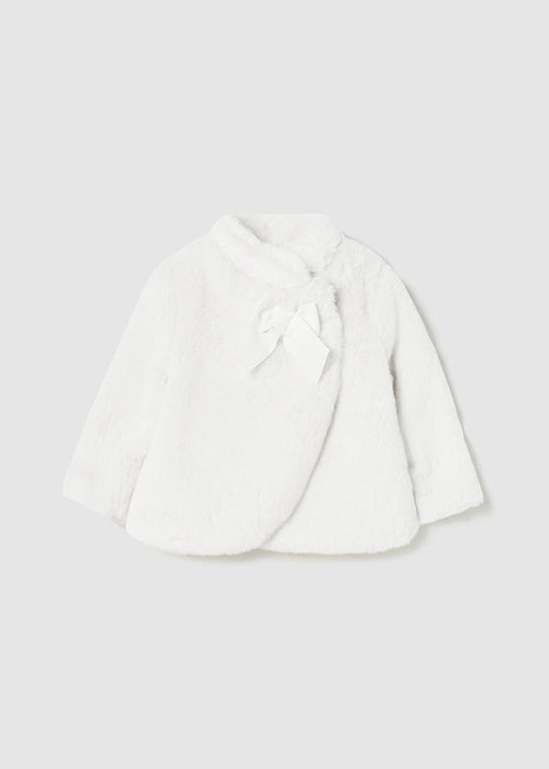 Ivory/Off white Baby Girls Faux Fur Coat (mayoral) - CottonKids.ie - 12 month - 18 month - 2 year