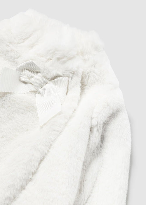Ivory/Off white Baby Girls Faux Fur Coat (mayoral) - CottonKids.ie - 12 month - 18 month - 2 year