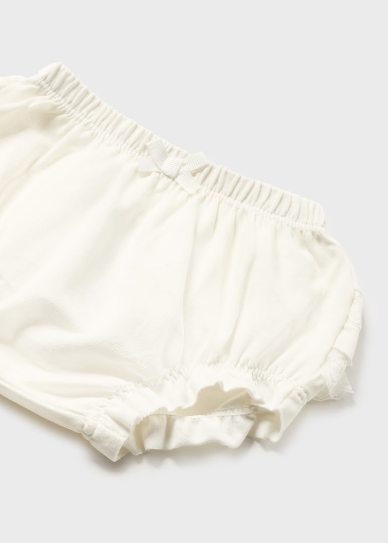 Baby Girls White Pink Christening Knickers  Baby Cotton Frilly Pants 