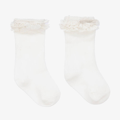 Off White Baby Girls Lace Christening Socks IRELAND