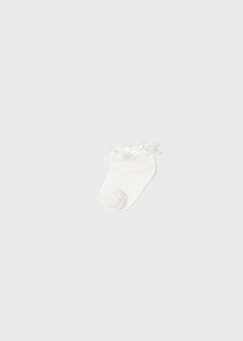 Ivory/Off white Baby Girls Lace Socks (mayoral) - CottonKids.ie - Socks - 12 month - 18 month - 9 month