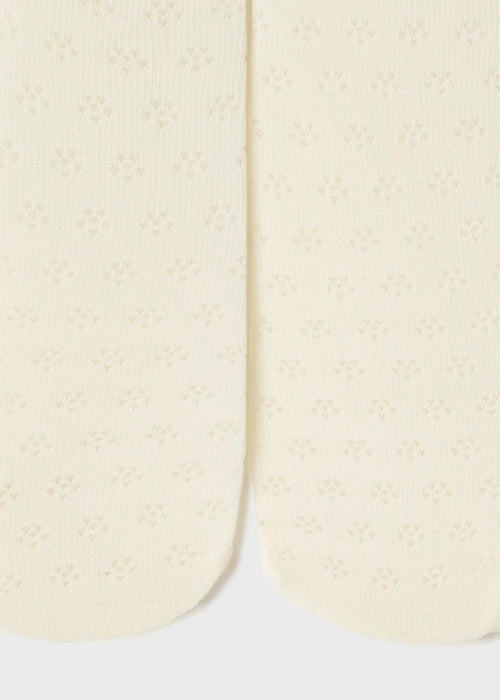 Ivory/Off white Baby Girls Light Tights (mayoral) (S/S) - CottonKids.ie - Underwear & Socks - 0-1 month - 1-2 month - 12 month