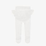 Off white Baby Girls Ruffle Thick Cotton Christening Tights RELAND