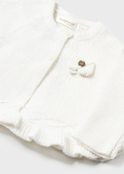 Ivory/Off White Knitted Baby Girls Bolero Cardigan (mayoral) - CottonKids.ie - 1-2 month - 12 month - 18 month
