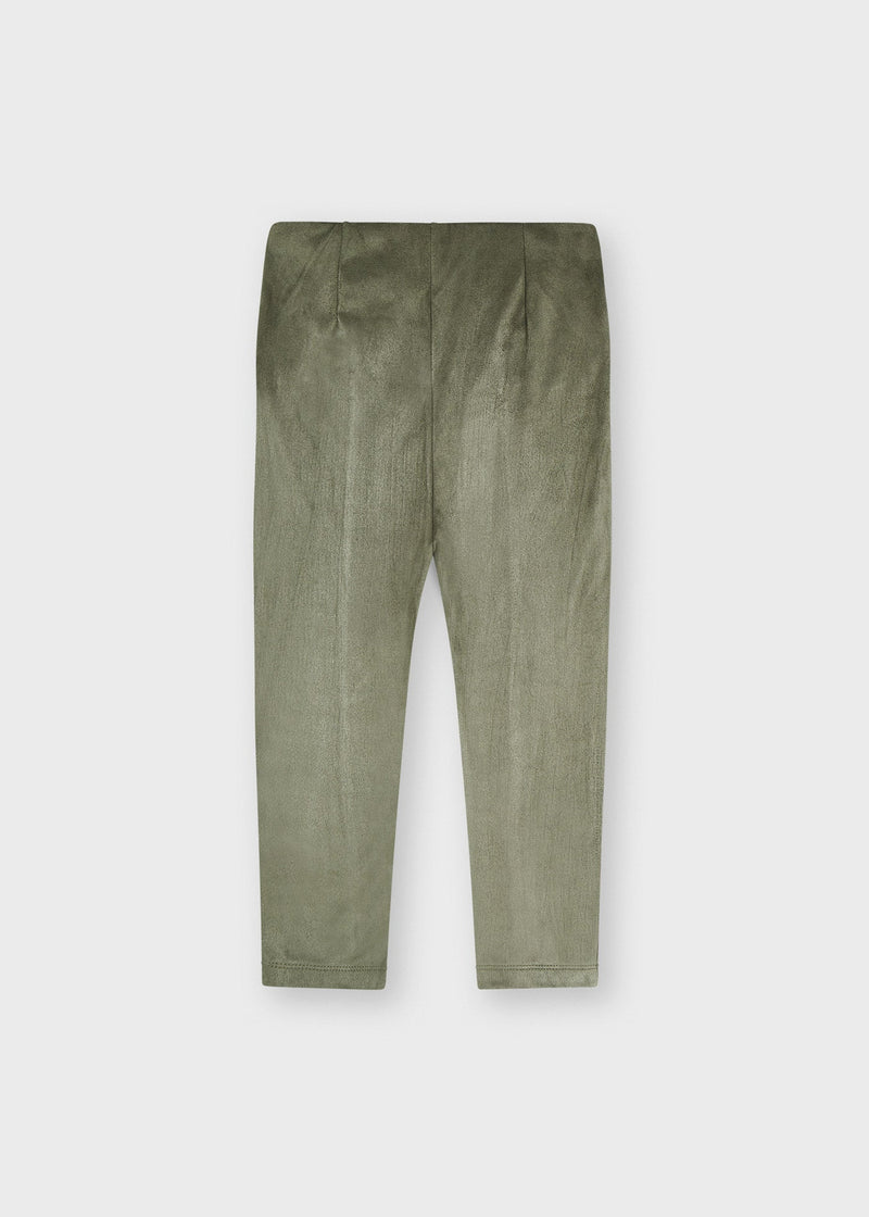 KHAKI GREEN SUEDETTE LEGGINGS (mayoral) - CottonKids.ie - pants - 2 year - 3 year - 4 year