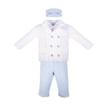 Knitted 5 Piece Outfit Christening Suit For Boy - CottonKids.ie - Set - 0-1 month - 1-2 month - 12 month